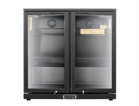 Vitlife Two Hinge Door Backbar Cooler - VBBD238H