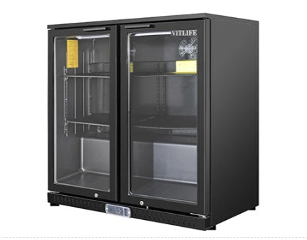 Vitlife Two Hinge Door Backbar Cooler - VBBD238H