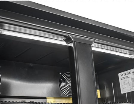 Vitlife Two Hinge Door Backbar Cooler - VBBD238H