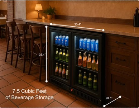 Vitlife Two Hinge Door Backbar Cooler - VBBD238H