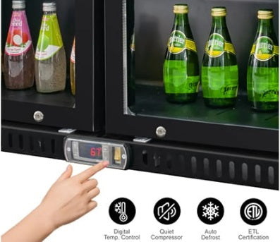 Vitlife Two Hinge Door Backbar Cooler - VBBD238H