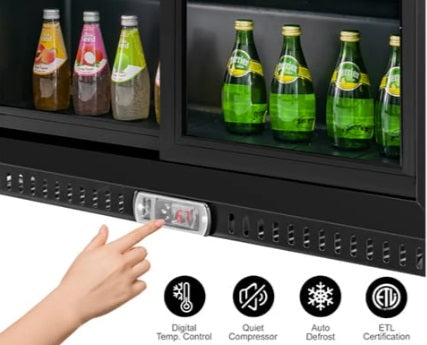 Vitlife Two Sliding Door Backbar Cooler - VBBD238S
