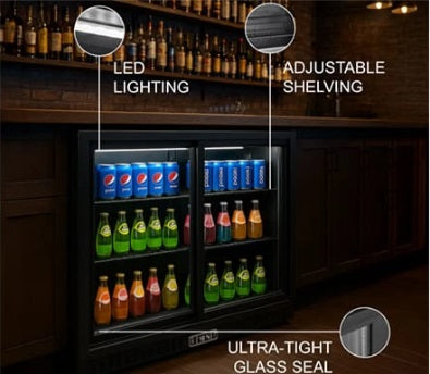Vitlife Two Sliding Door Backbar Cooler - VBBD238S