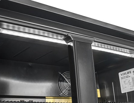 Vitlife Three Hinge Door Backbar Cooler - VBBT338H
