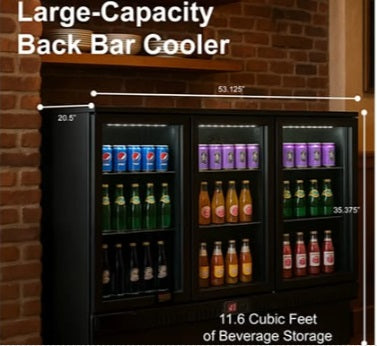 Vitlife Three Hinge Door Backbar Cooler - VBBT338H
