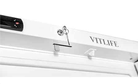 Vitlife Upright Ventilated Freezer - Glass Door - VBF400VGW