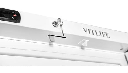 Vitlife Upright Ventilated Freezer - Glass Door - VBF600VGW