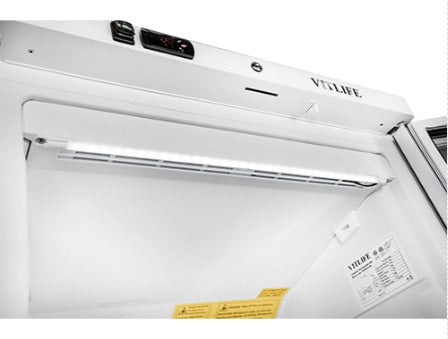 Vitlife Upright Ventilated Freezer - Glass Door - VBF600VGW