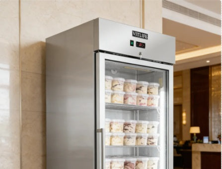 Vitife Bottom Mounted Glass Door freezer - VRB27FG