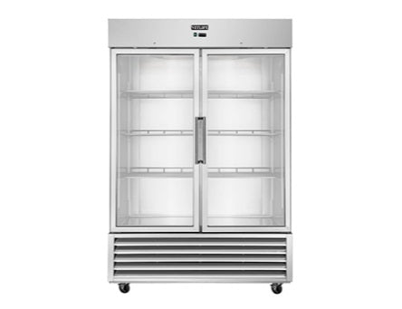 Vitlife Bottom Mounted Glass Double Door Freezer - VRB54FG
