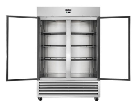 Vitlife Bottom Mounted Glass Double Door Freezer - VRB54FG