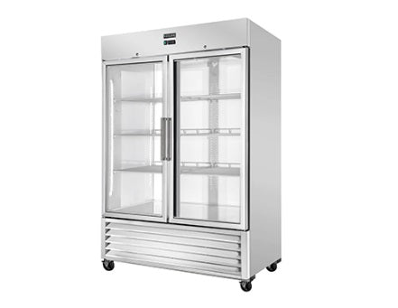 Vitlife Bottom Mounted Glass Double Door Freezer - VRB54FG