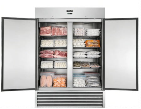 Vitlife Bottom Mounted Glass Double Door Freezer - VRB54FG