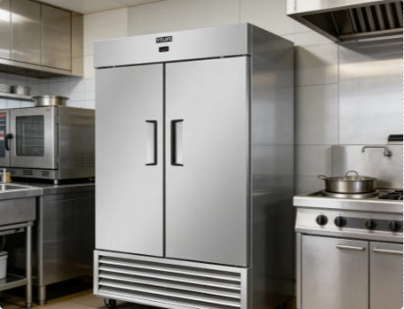 Vitlife Bottom Mounted Solid Double Door Freezer - VRB54F