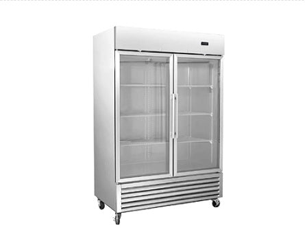 Vitlife Bottom Mounted Glass Double Door Refrigerator - VRB54RG