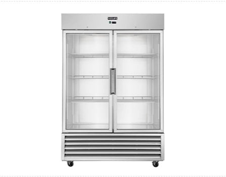 Vitlife Bottom Mounted Glass Double Door Refrigerator - VRB54RG