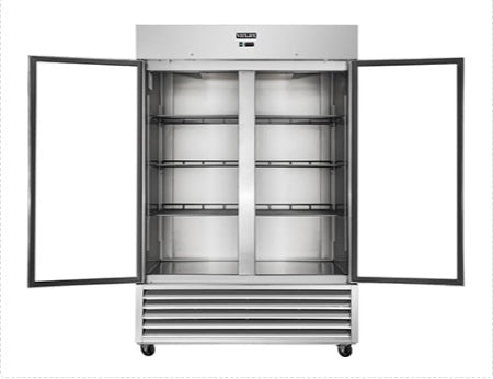 Vitlife Bottom Mounted Glass Double Door Refrigerator - VRB54RG