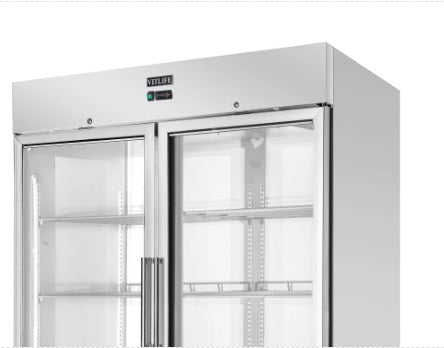 Vitlife Bottom Mounted Glass Double Door Refrigerator - VRB54RG