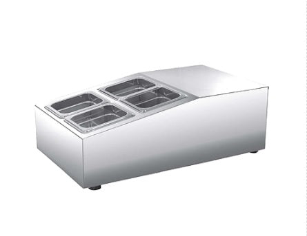 Vitlife Refrigerated Topping Unit - Four GN 1/6 Pans - VRTR4