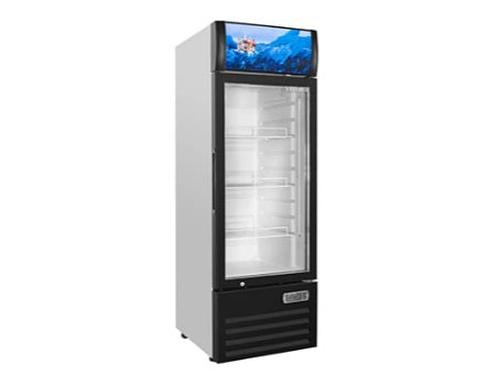Vitlife Merchandising Swing Glass Door Refrigerator with Canopy - One Door - VSC188VCW