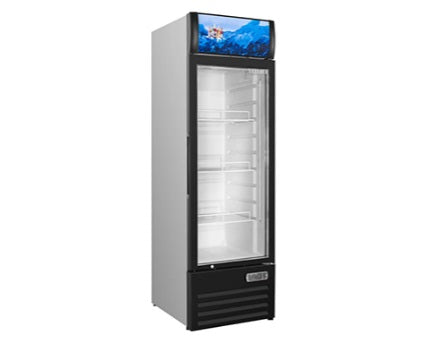 Vitlife Merchandising Swing Glass Door Refrigerator with Canopy - One Door - VSC288VCW