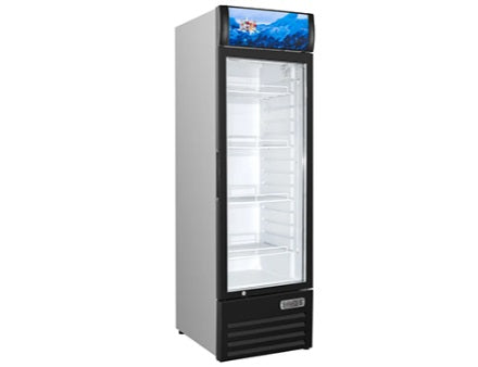 Vitlife Merchandising Swing Glass Door Refrigerator with Canopy - One Door - VSC388VCW