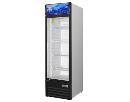 Vitlife Merchandising Swing Glass Door Refrigerator with Canopy - One Door - VSC388VCW