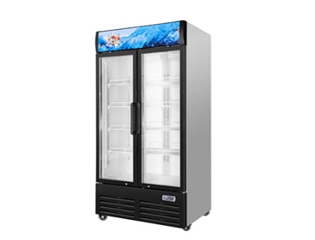 Vitlife Merchandising Swing Glass Door Refrigerator with Canopy - Double Doors - VSC788VCW