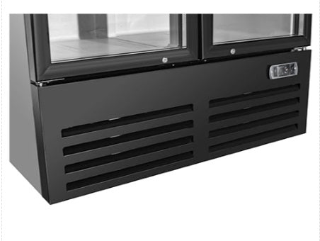Vitlife Merchandising Swing Glass Door Refrigerator with Canopy - Double Doors - VSC788VCW