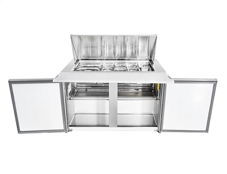 Vitlife Sandwich/Salad Prep Table - Two Door Mega Top - VSP48M