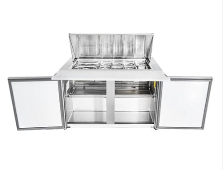 Vitlife Sandwich/Salad Prep Table - Two Door Mega Top - VSP60M