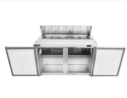 Vitlife Sandwich/Salad Prep Table - Two Door Standard Top - VSP60