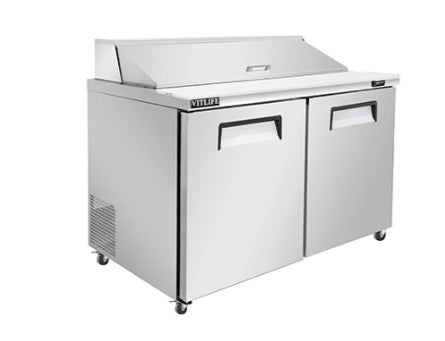 Vitlife Sandwich/Salad Prep Table - Two Door Standard Top - VSP60