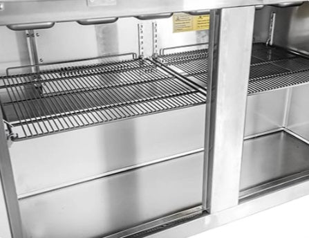 Vitlife Sandwich/Salad Prep Table - Two Door Standard Top - VSP60