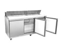 Vitlife Sandwich/Salad Prep Table - Three Door Mega Top - VSP72M