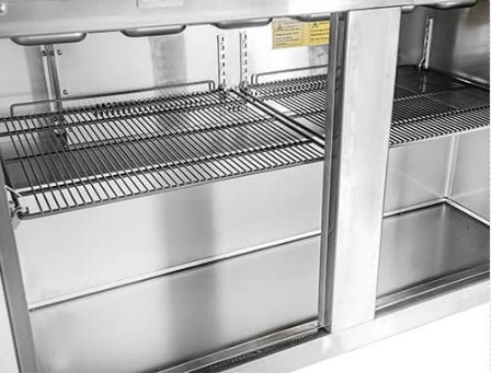 Vitlife Sandwich/Salad Prep Table - Three Door Standard Top - VSP72